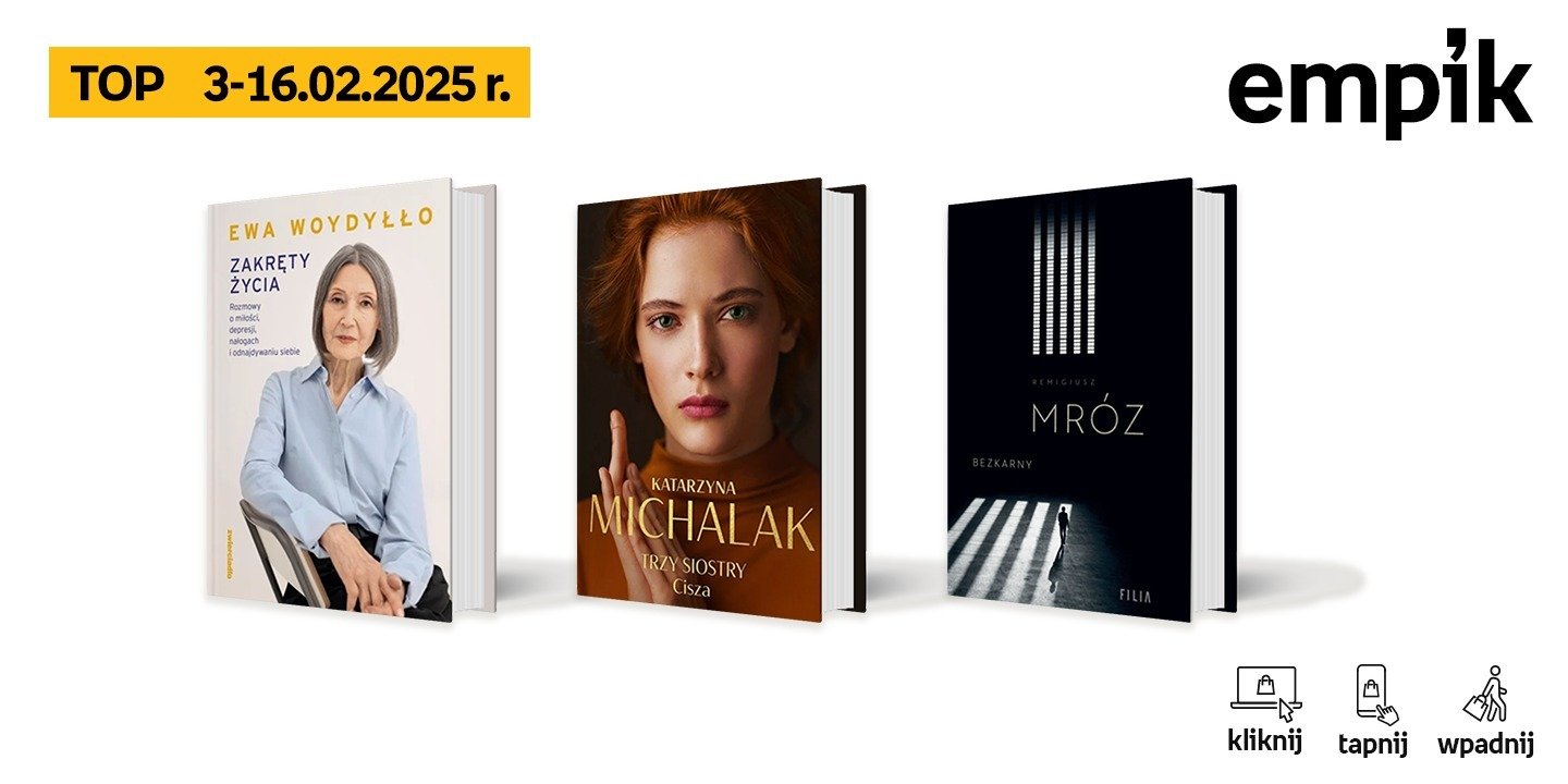 Książkowe listy bestsellerów w Empiku za okres od 3 do 16 lutego